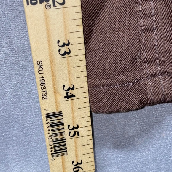 Woman Within Women's Tall Brown Twill Pants Size 20W Cotton Blend 42"x 34" - Picture 8 of 13